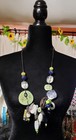 Teresa Goodall Adjustable Bohemian Necklace In Greens/Blues/Whites
