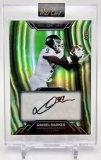2023 Wild Card Wildchrome Daniel Barker Auto /10 Green Encased Michigan State