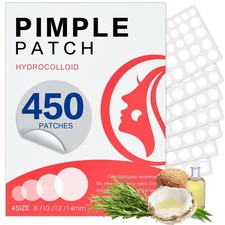 450 Pimple Patches for Face, 1 Count Pack of 450 , white and transparent