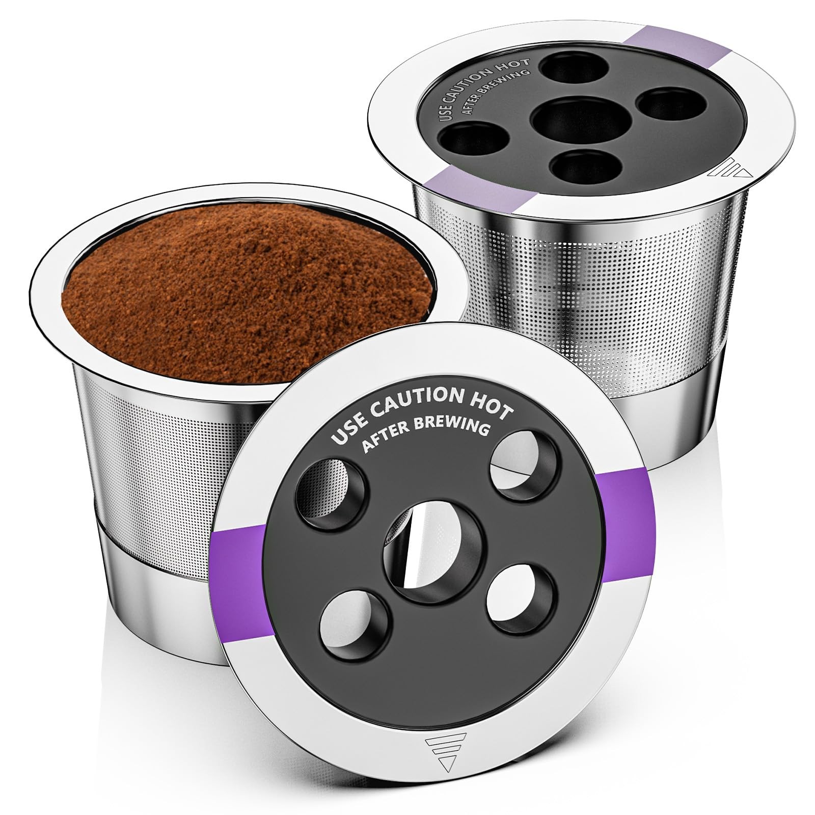 Universal Refillable Coffee Pods with 5 Holes Suitable for k cups Stainless s