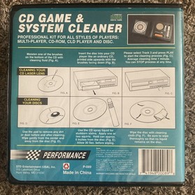 Vintage CD Games And System Cleaner: Sega CD, Saturn, 3DO, Jaguar, PlayStation.