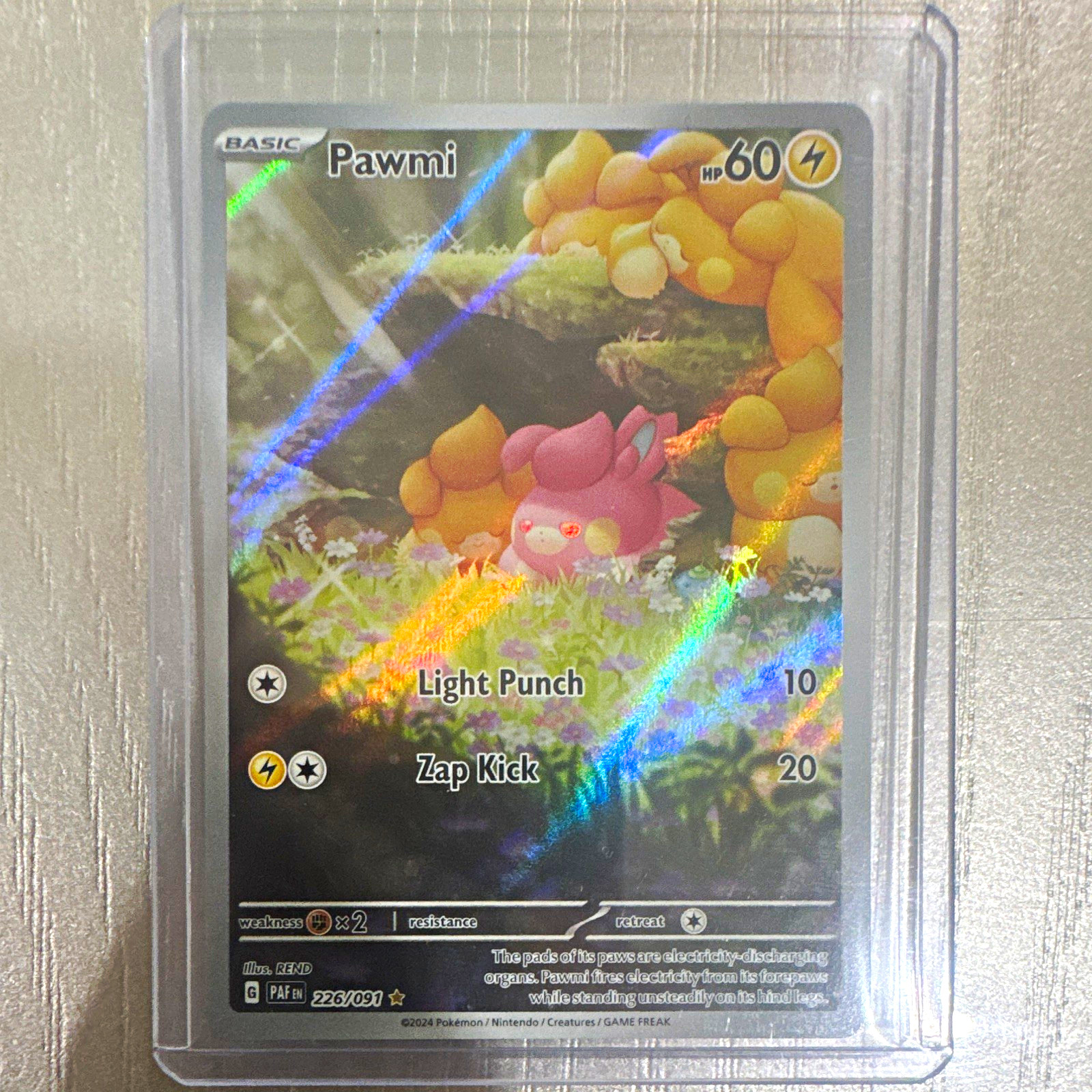 Pawmi 226/091 SV Paldean Fates IR Full Art Holo ENG HP60