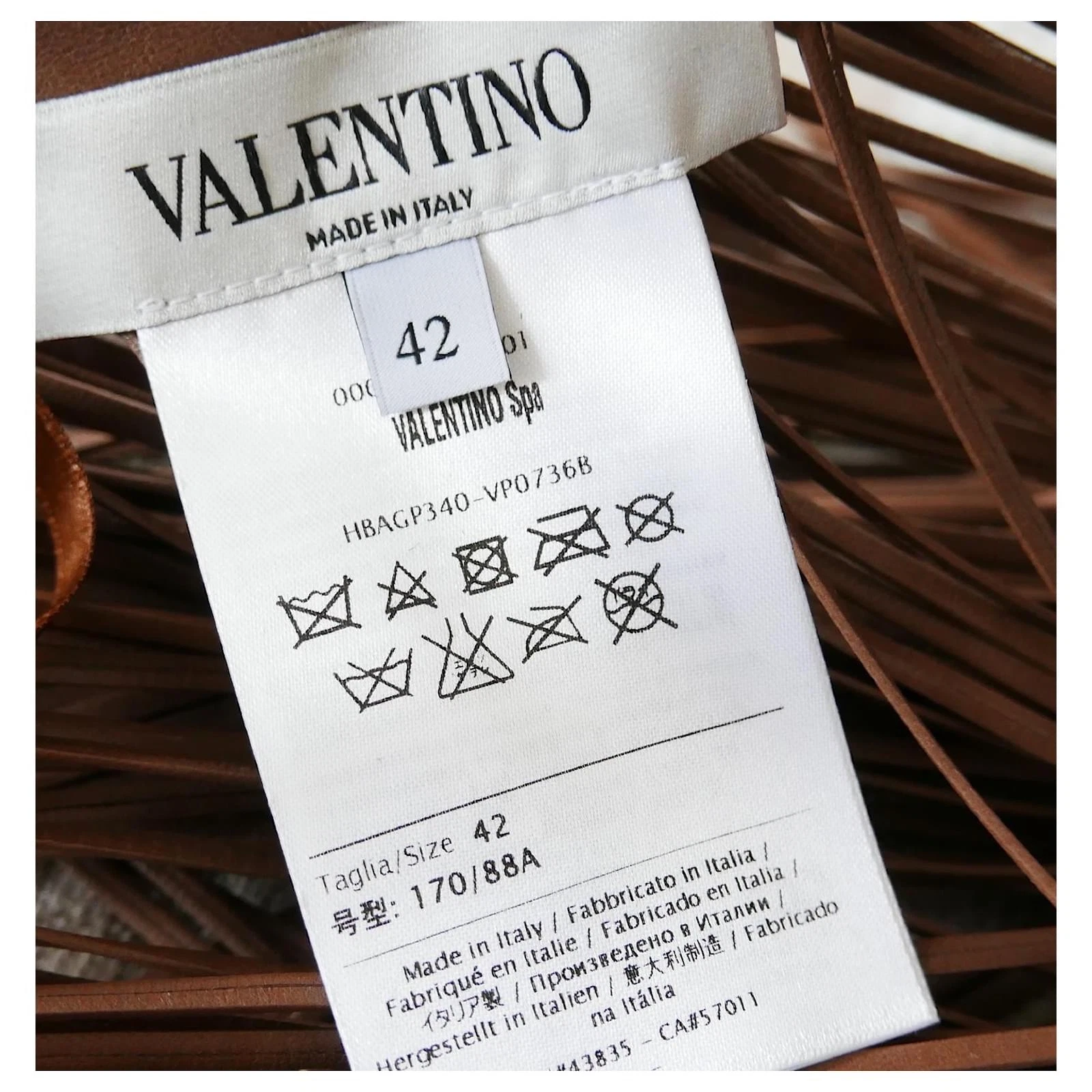 Gonna soprabito Valentino in pelle con frange IT42 UK10 £3045 nuova etichettata