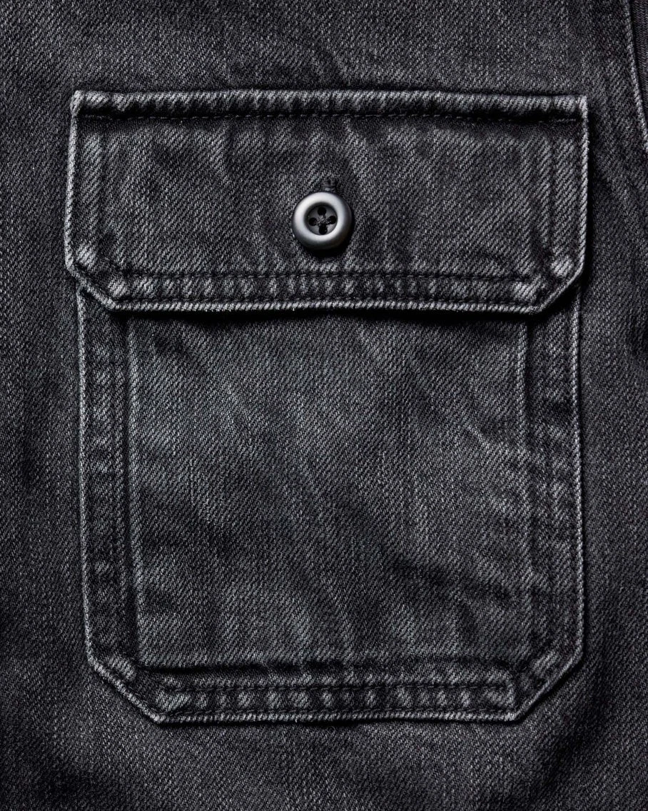 Taylor Stich Shop Shirt Washed Black Organic Selvedge  large 42 new image 4