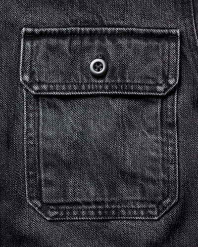 Taylor Stich Shop Shirt Washed Black Organic Selvedge  large 42 new image 4
