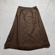 Pendleton Skirt Womens 10 Brown Lined Back Zip A-Line 100 Virgin Wool Vintage