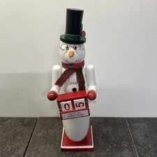 North Pole Trading Co Christmas Wood Nutcracker Snowman Christmas Countdown
