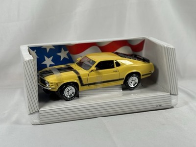 Ertl Maßstab 1:18 Die Cast Modell Ford Boss Mustang 1970 - gelb & schwarz neu verpackt
