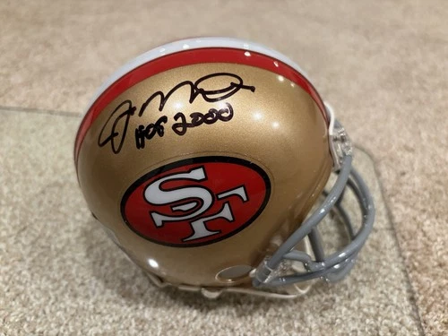 Joe Montana Signed San Francisco 49ers VSR4 Mini Helmet Beckett BAS COA HOF