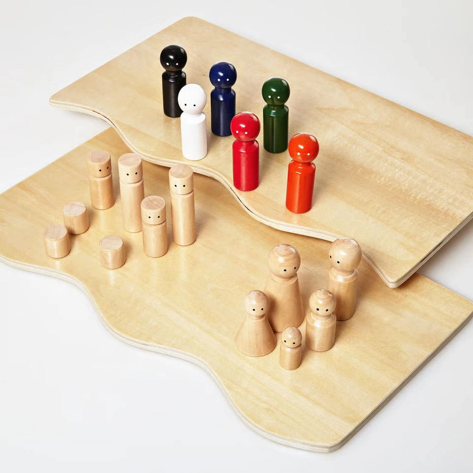 Lumaland Familienaufstellung Familienbrett Systembrett 32-tlg.Set aus Bambus - Bild 3 von 4