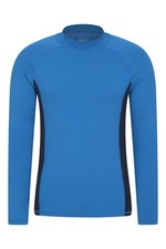 Image of Mountain Warehouse Mens Long Sleeve Rash Vest Lightweight Comfort Quick Dry Top