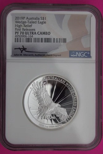 2019 PF 70 High Relief Australia Wedge Tailed Eagle $1 Dollar NGC Slab 6050