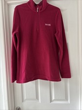 Regatta Great Outdoors  Size 12 3/4 Zip Fleece Pink Good Used Condition