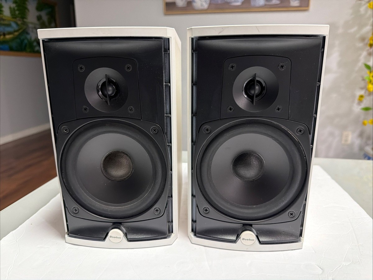 BOSTON ACOUSTICS CR6 WHITE BOOKSHELF SPEAKERS | eBay