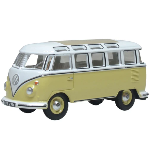 Oxford 76VWS014 VW T1 Samba Bus Yellow/White 1:76 Scale