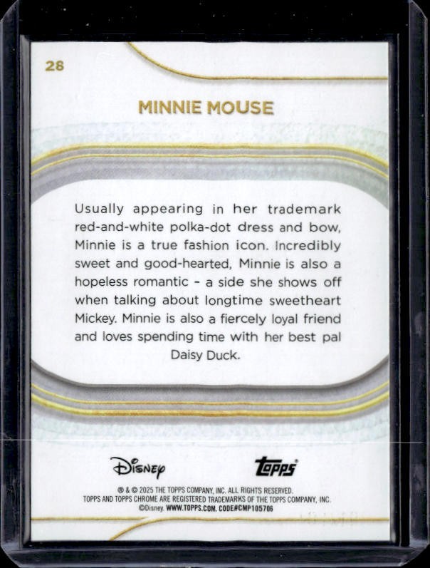 2025 Disney Topps Chrome Minnie Mouse #28 Refractor /101 | eBay
