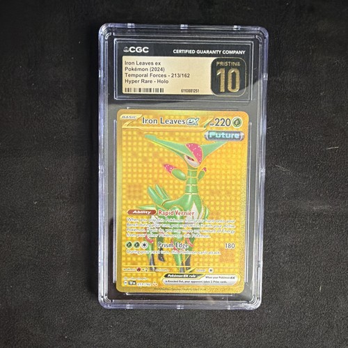 JCC Pokémon Hojas de Hierro ex Fuerzas Temporales Hiper Raro Holo CGC 213/162 EN - Imagen 1 de 2