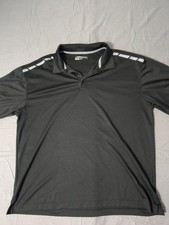 Nike Golf Tour Performance Dri-FIT Polo Shirt Mens XL TG Black Grey Striped Athl