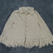 Unbranded Sweater Womens XL* Cream Crochet Kn...