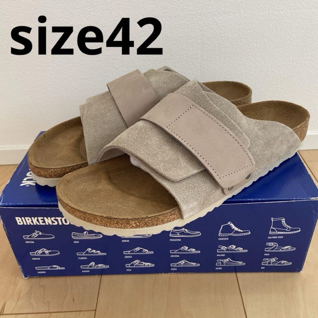 靴 BIRKENSTOCK KYOTO 42 Kyoto Nubuck-Suede Leather Concrete Gray | BIRKENSTOCK