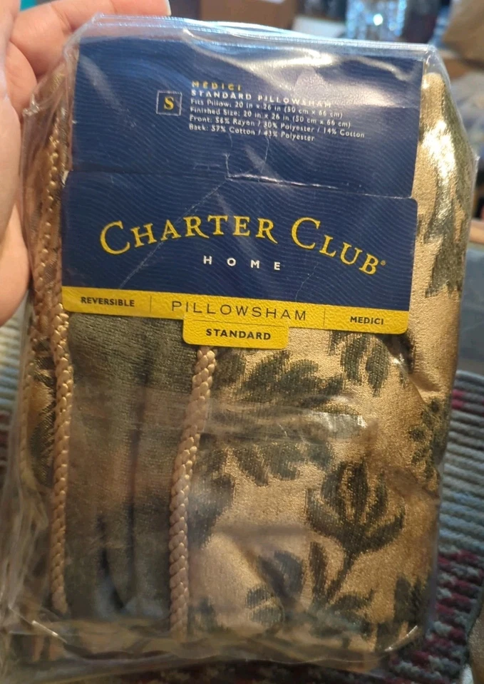 Juego de funda edredón y fundas Charter Club Medici Chenille Jacquard Queen Foto 2 de 4