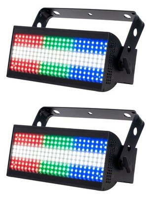 (2) American DJ ADJ JOLT 300 RF RGB+CW SMD LED DMX Blinder/Strobe Effects Lights
