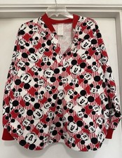 Vintage Disney Mickey Mouse Long Sleeve Flannel Pajama Top Unisex Large