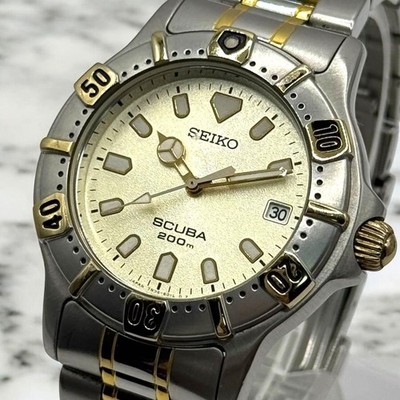 Excellent condition working item SEIKO quartz new battery scuba 200M divers