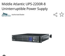 Middle Atlantic UPS-2200R-8 Rackmount Uninterruptible Power Supply With Battery