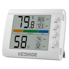 Hygrometer Thermometer Gauge Mini Digital, Monitor Indoor Outdoor Humidity Meter