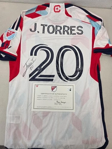 Chicago Fire FC JAIRO TORRES Signed Match Game Used 2023 Season Soccer Jersey