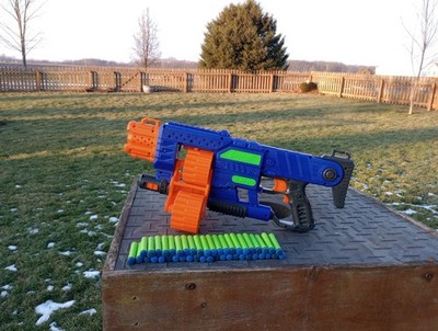 Adventure Force Savage Spin(Works) Some Scuffs Batteries RQD W/ Darts Check Pics