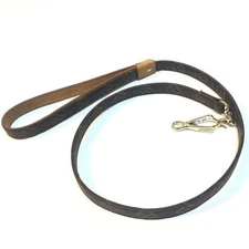 Authentic LOUIS VUITTON Baxter Dog Leash MM M58056 Monogram Canvas Vachetta GP