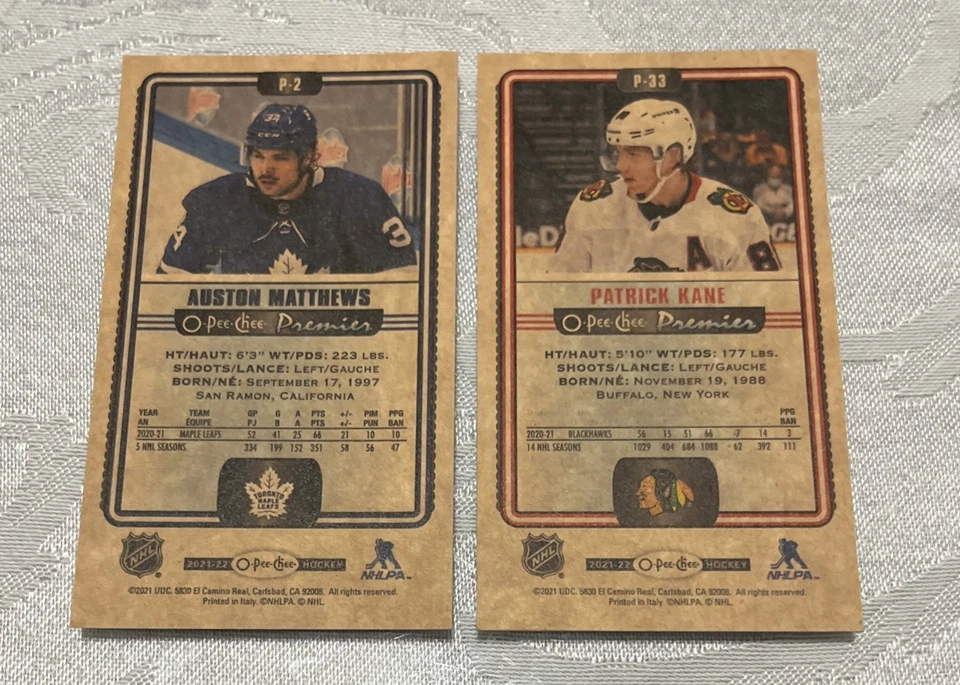 LOTE-45 OPC PREMIER 21-22 ALTURA MCDAVID MATTHEWS OVECHKIN BYFIELD ZEGRAS LAFI RC - Imagem 4 de 4