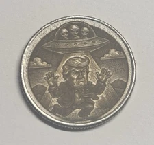 HOBO Nickel Folk Art Love Token Engraved Coin Trump Abduction Aliens