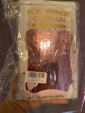 5 Pack Rose Gold Foil Fringe Curtain Backdrop Party Decor Photo Booth Birthday