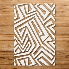 Interwoven Geometric Line Stencil for Creative Projects - StencilAir