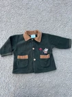 Vintage Baby Gro 90s 12m Baby Boy Fleece Warm Jacket Sweater Bear Fishing Boot