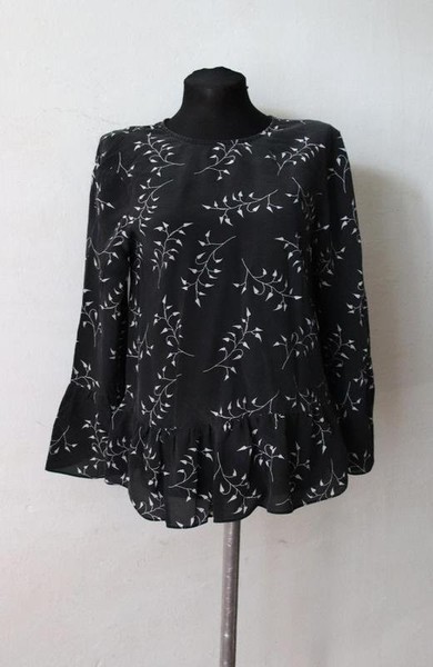 Women Hallhuber Shirt Grey Silk 36 / S / 44
