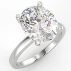 3 Ct Oval Cut VS2/E Solitaire Diamond Engagement Ring 14K White Gold
