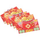 6pcs Spring Festival 2025 Red Envelopes Cartoon Money Holders Adorable Lunar