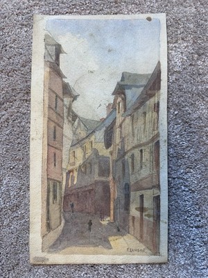 Fred Lawson Aquarell Gemälde Yorkshire signiert Kunst Dales Wensleydale Original