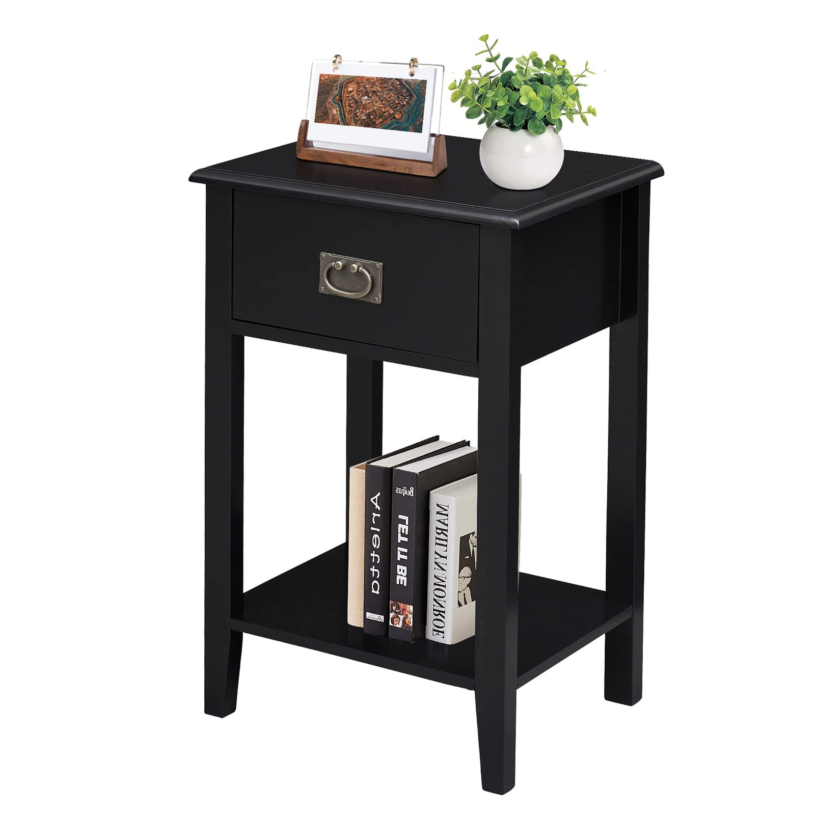 Nightstands End/Side Tables for Living Room Bedside, Vintage Accent Furniture...