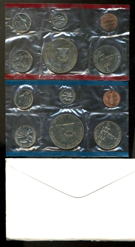 1975 P D MINT SET U.S PHILIDELPIA+DENVER Government Packaging OGP COIN PD#198