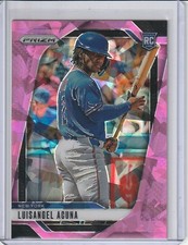2025 Panini Prizm Baseball Luisangel Acuna RC Rookie Card #295 Pink Cracked Ice