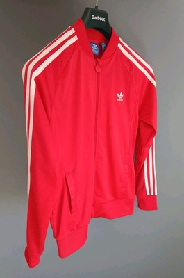 Adidas Originals Retro Kirschrot mit weißem Besatz Trainingsanzug Oberteil (13-14 Jahre)
