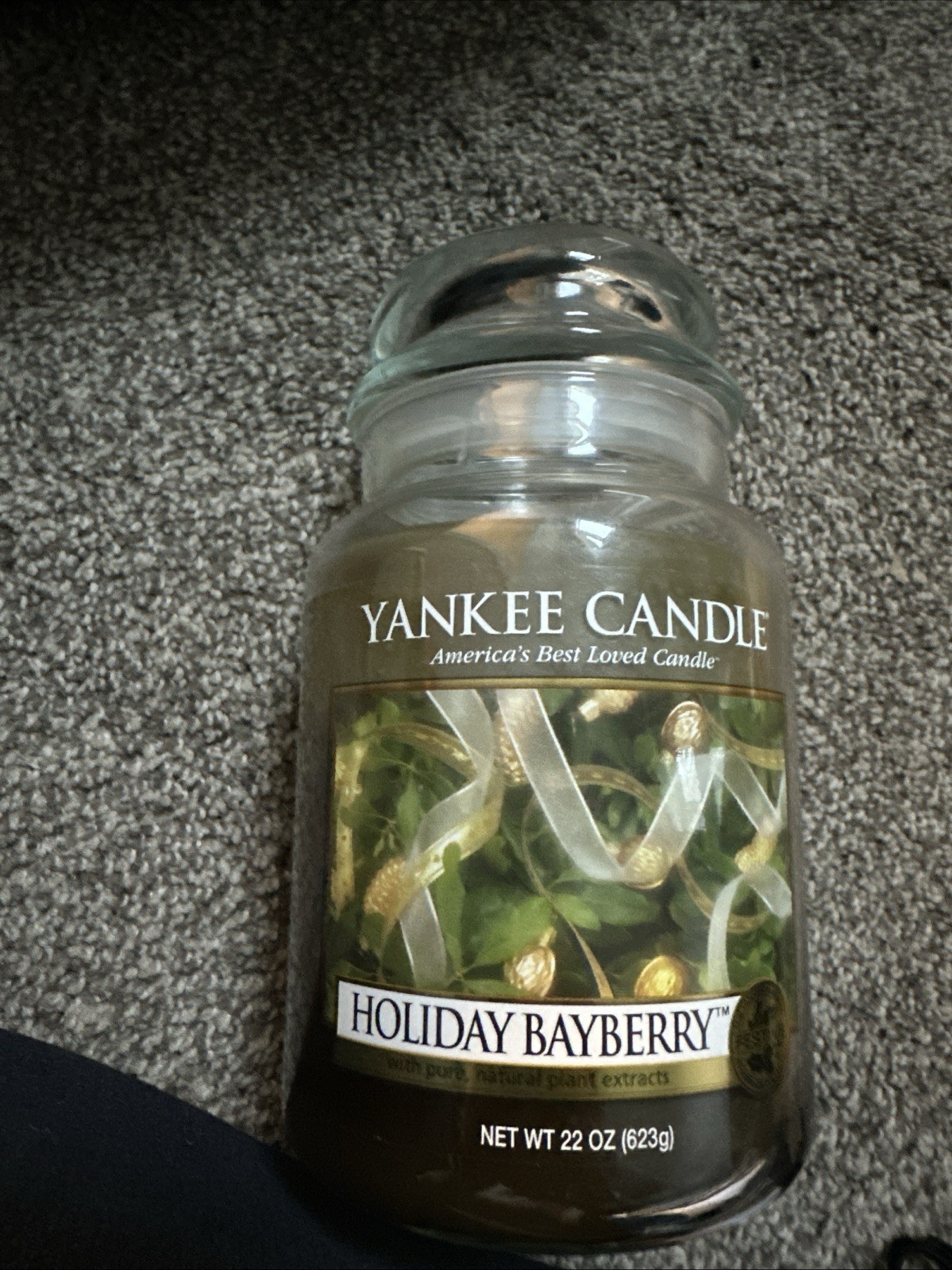 Yankee Candle Large 22oz Holiday Bayberry Jar Fast Shipping Green