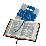 KJV Cameo Reference Bible with Apocrypha, Black Calfskin Leather, Red-letter...