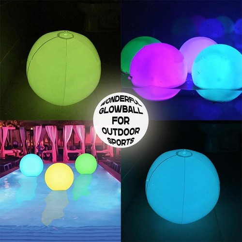 Bola de playa LED bola brillante piscina juguetes 16 colores luces HOTUS T0I6 inflable Z0S7 - Imagen 15 de 21