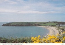 Freshwater East Pembrokeshire Postcard posted corner crease